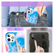 Kingxbar Watercolor Series color case for iPhone 12 Pro Max Blue-pink