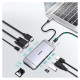 Choetech 9in1 multifunctional USB Type C HUB - 3x USB 3.2 Gen 1 / SD and TF memory card reader / HDMI 4K 30Hz / VGA Full HD 60Hz / USB Type C / RJ45 gray (HUB-M15 gray)