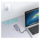 Choetech 9in1 multifunctional USB Type C HUB - 3x USB 3.2 Gen 1 / SD and TF memory card reader / HDMI 4K 30Hz / VGA Full HD 60Hz / USB Type C / RJ45 gray (HUB-M15 gray)