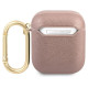 Guess GUA2SASMP AirPods cover pink/pink Saffiano Script Metal Collection