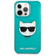 Karl Lagerfeld KLHCP13LCHTRB iPhone 13 Pro / 13 6,1" niebieski/blue hardcase Glitter Choupette Fluo