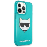 Karl Lagerfeld KLHCP13LCHTRB iPhone 13 Pro / 13 6,1" niebieski/blue hardcase Glitter Choupette Fluo