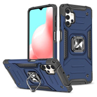Wozinsky Ring Armor tough hybrid case cover + magnetic holder for Samsung Galaxy A23 blue