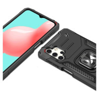 Wozinsky Ring Armor tough hybrid case cover + magnetic holder for Samsung Galaxy A23 blue