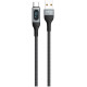 Dudao L7Max USB Cable - USB Type C Fast Charging PD 66W 1m with Display - Black