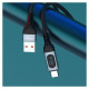 Dudao L7Max USB Cable - USB Type C Fast Charging PD 66W 1m with Display - Black
