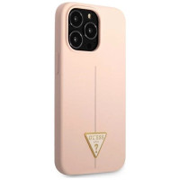 Guess GUHCP13XSLTGP iPhone 13 Pro Max 6.7" pink/pink hardcase Silicone Triangle