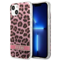 Guess GUHCP13SHSLEOP iPhone 13 mini 5.4" pink/pink hardcase Leopard