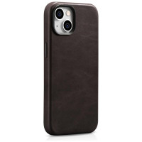 Icarer Oil Wax Premium Leather Case magnetic leather case iPhone 14 with MagSafe brown (WMI14220701-BN)