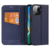 Dux Ducis Skin X2 case for iPhone 14 Pro Max case with magnetic flap blue