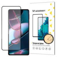 Wozinsky super durable Full Glue tempered glass full screen with frame Case Friendly Motorola Edge 30 black