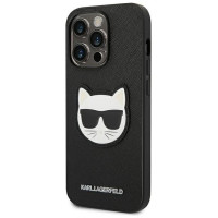 Karl Lagerfeld KLHCP14XSAPCHK iPhone 14 Pro Max 6,7" hardcase czarny/black Saffiano Choupette Head Patch
