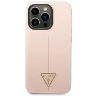 Guess GUHCP14LSLTGP iPhone 14 Pro 6.1" pink/pink hardcase Silicone Triangle