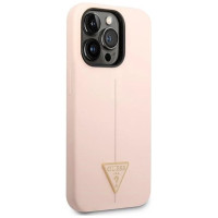 Guess GUHCP14LSLTGP iPhone 14 Pro 6.1" pink/pink hardcase Silicone Triangle