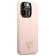 Guess GUHCP14LSLTGP iPhone 14 Pro 6.1" pink/pink hardcase Silicone Triangle