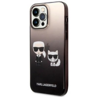 Karl Lagerfeld KLHCP14LTGKCK iPhone 14 Pro 6.1 "hardcase black / black Gradient Ikonik Karl & Choupette