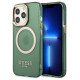 Guess GUHMP13LHTCMA iPhone 13 Pro / 13 6.1" green/khaki hard case Gold Outline Translucent MagSafe