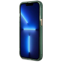 Guess GUHMP13LHTCMA iPhone 13 Pro / 13 6.1" green/khaki hard case Gold Outline Translucent MagSafe