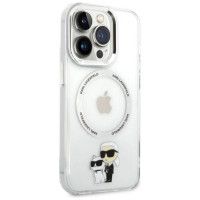 Karl Lagerfeld Iconic Karl&Choupette Magsafe case for iPhone 14 Pro Max - transparent