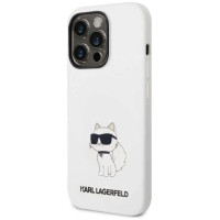 Karl Lagerfeld KLHMP14XSNCHBCH iPhone 14 Pro Max 6.7" hardcase white/white Silicone Choupette MagSafe