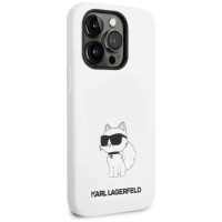 Karl Lagerfeld KLHMP14XSNCHBCH iPhone 14 Pro Max 6.7" hardcase white/white Silicone Choupette MagSafe