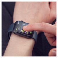 Wozinsky Full Glue Tempered Glass Tempered Glass For Garmin Forerunner 955 9H Full Screen Full Cover With Black Frame