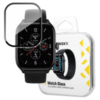 Wozinsky Full Glue Tempered Glass Tempered Glass For Xiaomi Amazfit GTS 4 9H Full Screen Cover With Black Frame