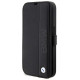 BMW Case BMW BMBKP14L22RDPK iPhone 14 Pro 6.1" black/black bookcase Leather Textured&Stripe