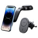 Ugreen MagSafe Ugreen CD345 2-in-1 induction car charger for cockpit/window/ventilation grille - black