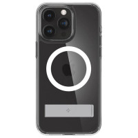 Spigen Ultra Hybrid S MagSafe Case with Stand for iPhone 15 Pro - Transparent
