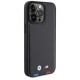 BMW BMHCP15X22PTDK iPhone 15 Pro Max 6.7" black/black Leather Stamp Tricolor