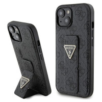 Guess Grip Stand 4G Triangle Strass case for iPhone 15 - black