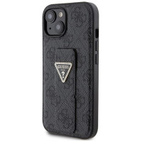 Guess Grip Stand 4G Triangle Strass case for iPhone 15 - black