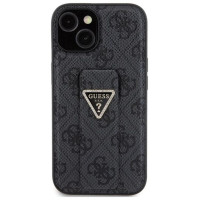Guess Grip Stand 4G Triangle Strass case for iPhone 15 - black