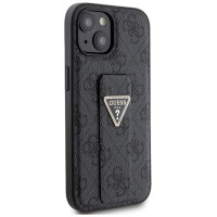 Guess Grip Stand 4G Triangle Strass case for iPhone 15 - black