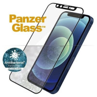 Panzerglass E2E Microfracture Antibacterial Glass with Swarovsky Crystal Camera Cover for iPhone 12 mini - with Black Frame
