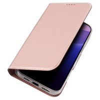 Dux Ducis Skin Pro iPhone 16 Pro Max Case with Flip and Card Slot - Pink