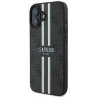 Guess 4G Printed Stripes MagSafe case for iPhone 16 Plus - black