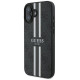 Guess 4G Printed Stripes MagSafe case for iPhone 16 Plus - black