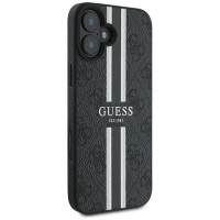 Guess 4G Printed Stripes MagSafe case for iPhone 16 Plus - black