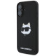 Karl Lagerfeld Silicone Choupette Head Print MagSafe iPhone 16 Case - Black