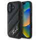 Karl Lagerfeld Quilted Signature iPhone 16 Plus Case - Black