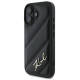 Karl Lagerfeld Quilted Signature iPhone 16 Plus Case - Black