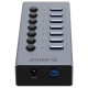 Orico BT2U3-7AB Hub 7x USB-A 3.0 with switches - gray