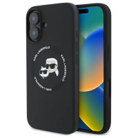 Karl Lagerfeld KLHMP16SSKCHTCK iPhone 16 6.1" black/black hardcase Silicone Karl&Choupette Heads MagSafe
