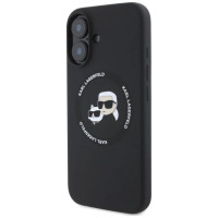 Karl Lagerfeld KLHMP16SSKCHTCK iPhone 16 6.1" black/black hardcase Silicone Karl&Choupette Heads MagSafe