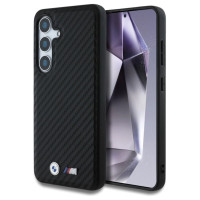 BMW Leather Carbon MagSafe Case for Samsung Galaxy S25+ - Black