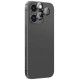 Amazingthing AR Aluminum 3 Lens Glass with Camera Lens Frame for iPhone 16 Pro / 16 Pro Max - Black
