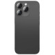 Amazingthing AR Aluminum 3 Lens Glass with Camera Lens Frame for iPhone 16 Pro / 16 Pro Max - Black