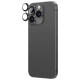 Amazingthing AR Aluminum 3 Lens Glass with Camera Lens Frame for iPhone 16 Pro / 16 Pro Max - Black